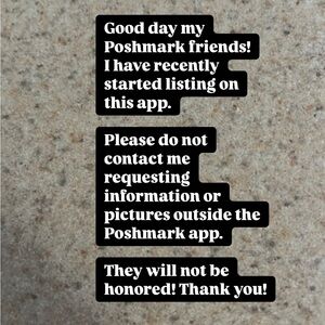 Not interested in working outside Poshmark app.